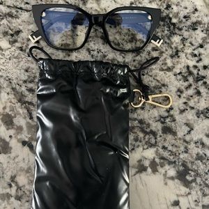 Fendi Blue Light Blocking Square Acetate Optical Glasses